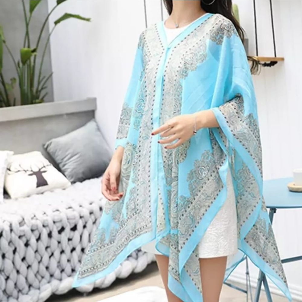 New Fashion Swimwear Cover Up  V Neck Ladies Beach Shawl  Anti Sun Sexy Cover Up